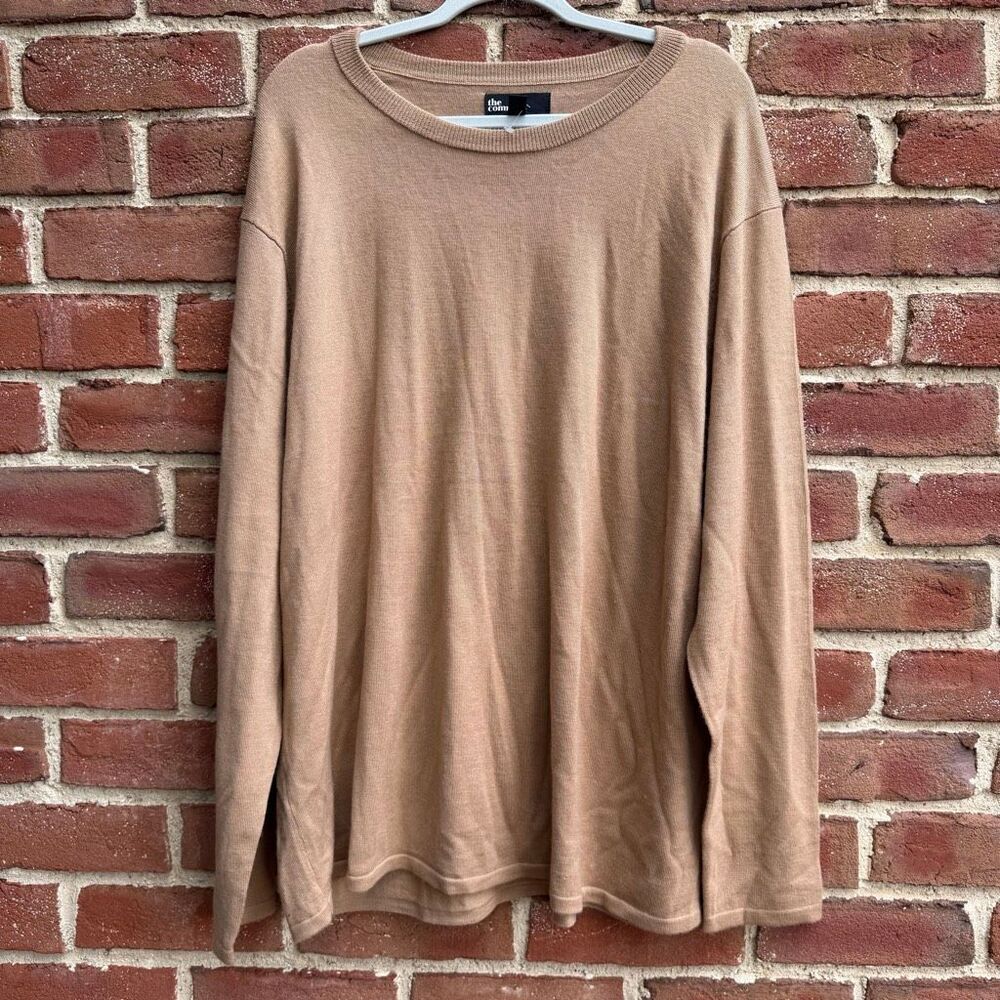 The Commons Crew Neck Merino Wool Knit Pullover Sweater Brown Men's XXL NEW